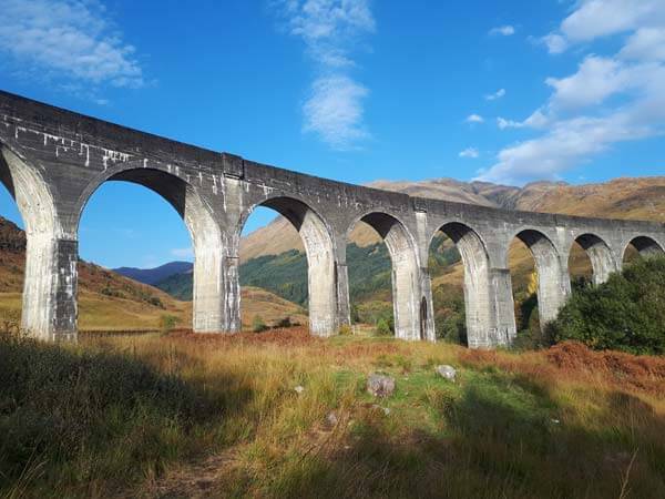 Coast trip along the west coast of Scotland and visit at Glenfinnan Viaduct